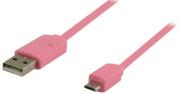 valueline vlmp60410p100 a male micro b male usb20 adapter cable 1m pink photo