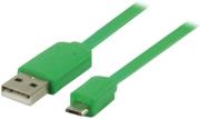 valueline vlmp60410g100 a male micro b male usb20 adapter cable 1m green photo