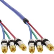 inline rgb video rca cable gold plated plug 3xrca 5m photo