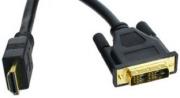 inline hdmi to dvi adapter cable high speed gold 2m black photo