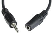 inline stereo jack extension cable 35mm m f 1m photo
