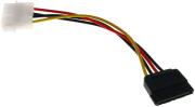inline sata power adapter cable to 4 pin molex 15cm photo