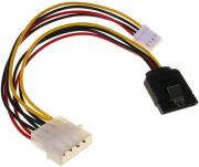 inline sata power adapter cable with 4 pin floppy 15cm photo