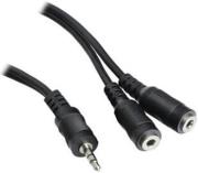 inline audio y adapter cable 35mm jack 02m photo