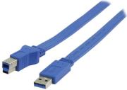 valueline vlcp61105l30 usb a male to usb b male flat cable 3m photo