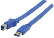 valueline vlcp61105l20 usb a male to usb b male flat cable 2m photo