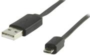 valueline vlmp60410b100 a male micro b male usb20 adapter cable 1m black photo