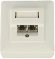 valueline vlcp89150i rj45 wall plate with 2xrj45 slots photo