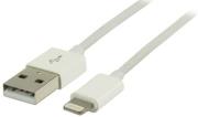 valueline vlmp39300w100 data and charging lightning cable 1m white photo