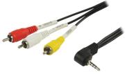 valueline vlvp22400b200 35mm jack av cable male to 3xrca male 2m photo