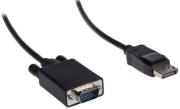 valueline vlcp37300b100 displayport to vga cable m m 1m black photo