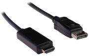 valueline vlcp37100b200 displayport to hdmi connector cable 2m black photo