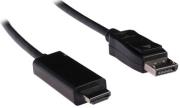 valueline vlcp37100b100 displayport to hdmi connector cable 1m black photo