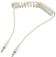 valueline vlmp22010w100 coiled 35mm stereo audio cable 1m white photo