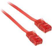 inline patch cable flat u utp cat6 05m red photo