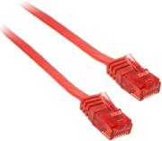 inline patch cable flat u utp cat6 10m red photo