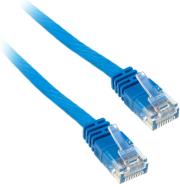 inline patch cable flat u utp cat6 1m blue photo