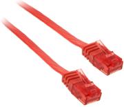 inline patch cable flat u utp cat6 2m red photo