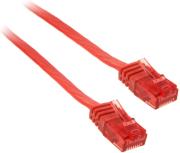 inline patch cable flat u utp cat6 7m red photo