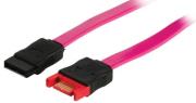 valueline vlcp73105r050 sata 3gb s data extension cable 7 pin f m 05m red photo