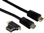 hama 122227 high speed hdmi cable 15m 2 hdmi adapters black photo