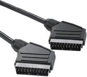 hama 43160 scart connecting cable plug scart plug 1m black photo
