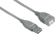 hama 45027 usb20 extension cable a plug a socket 18m grey photo