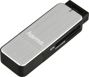 hama 123900 usb 30 card reader sd microsd silver photo