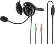 hama 139920 nhs p100 pc office headset with neckband stereo black photo