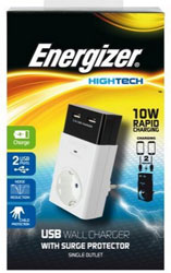 energizer spec1p2ueu2 double usb wall charger with surge protector black white photo