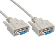inline null modem cable db9 female to female molded grey 10m photo