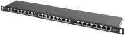 lanberg 24 port shielded cat6 05u 19 patch panel black photo