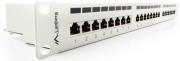 lanberg 24 port shielded cat5e 1u 19 patch panel grey photo