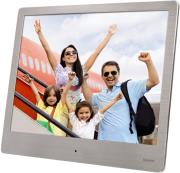 hama 118560 8slb digital photo frame 8 slim steel silver photo