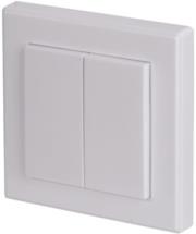 hama 121958 radio wall switch with 2 channels white photo
