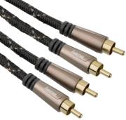 hama 122292 audio cable 2 rca plugs 2 rca plugs metal gold plated 15m photo