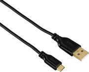 hama 135700 flexi slim micro usb cable gold plated twist proof 075m black photo