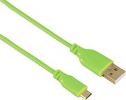hama 135702 flexi slim micro usb cable gold plated twist proof 075m green photo
