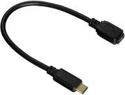 hama 135718 usb c adapter cable usb c plug micro usb 20 socket gold plated 015m photo