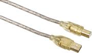 hama 46780 usb 20 cable gold plated double shielded transparent 18m photo