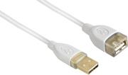 hama 78465 usb 20 extension cable gold plated double shielded 18m white photo