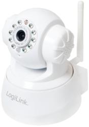 logilink wc0030w wlan indoor pan tilt ip camera with night vision motion sensor 2 way audio 300k photo