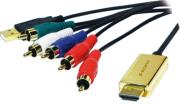 logilink cv0053a hdmi to 5 rca cable 2m black photo