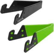 logilink aa0039g foldable smartphone and tablet stand black green 2pcs photo