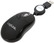logilink id0016 optical notebook mouse usb with retractable cable 800dpi black photo