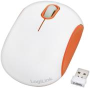 logilink id0085a cooper wireless optical mouse 24ghz 1000dpi white orange photo