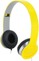 logilink hs0030 smile stereo high quality headset with microphone yellow photo