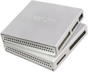 logilink cr0018 usb 20 aluminum all in one card reader silver photo