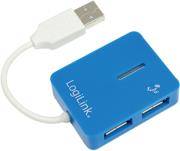 logilink ua0136 smile usb 20 4 port hub blue photo