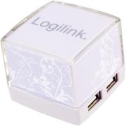 logilink ua0117 cube usb 20 4 port hub illuminated white photo